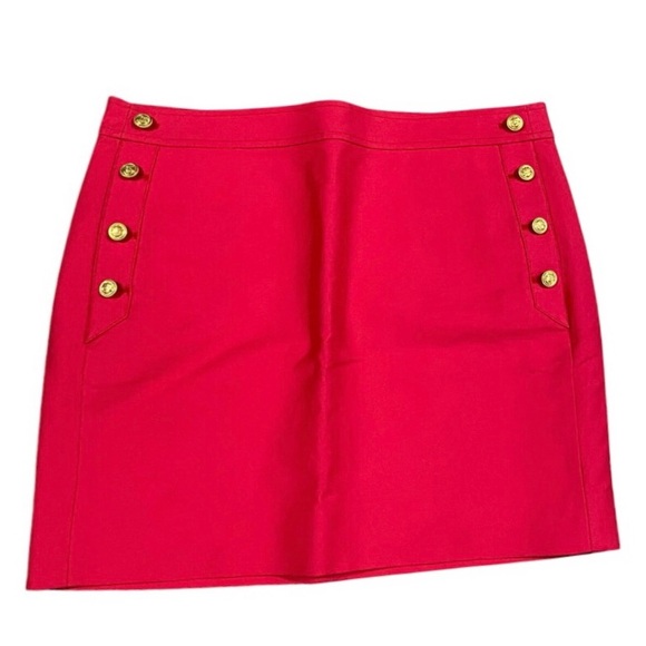J CREW Postage Stamp Nautical Sailor Watermelon Mini Skirt Sz 8 - Picture 1 of 8